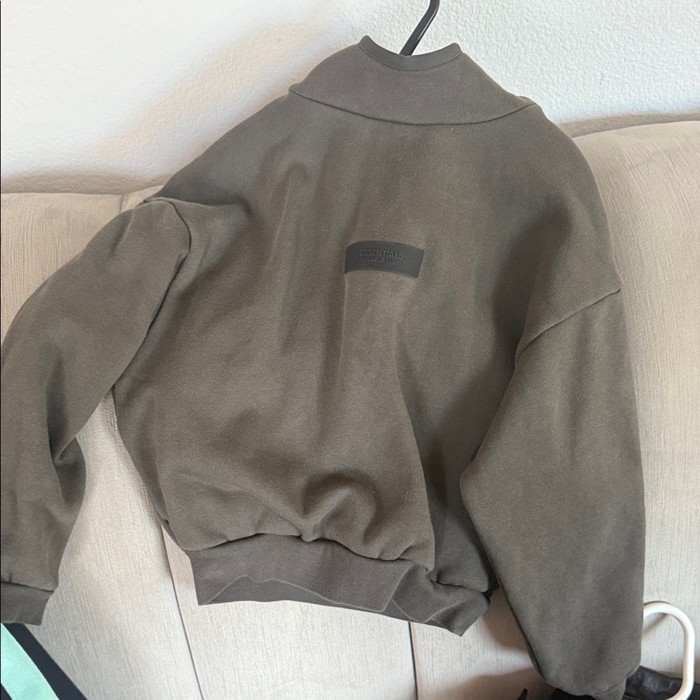 Essentials Khaki Green Hoodie